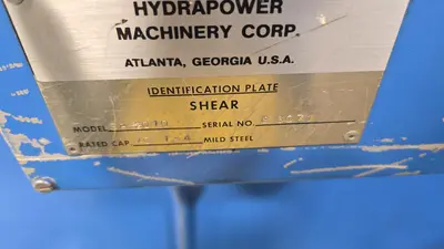HYDRAPOWER SH-2010 Power Squaring Shears (Inch) | GM Hydraulics Inc. (2)